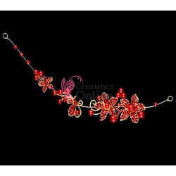 Tiara Ti000 aurie pentru mirese cu crystale si perle